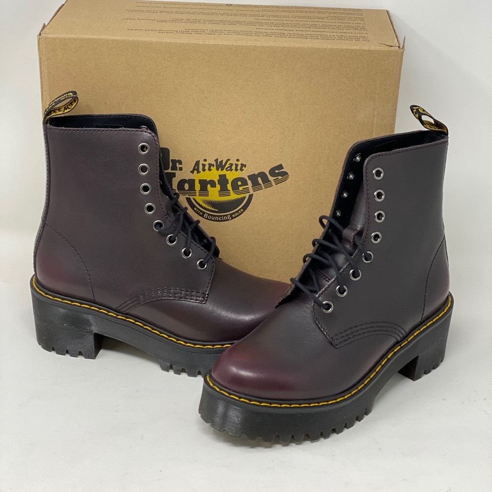 Dr. Martens Burgundy Combat Boots